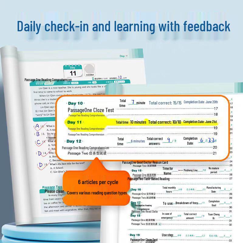 YiBei Junior High English Reading & Cloze Test: Basic & Advanced Edition for Grades 7-9