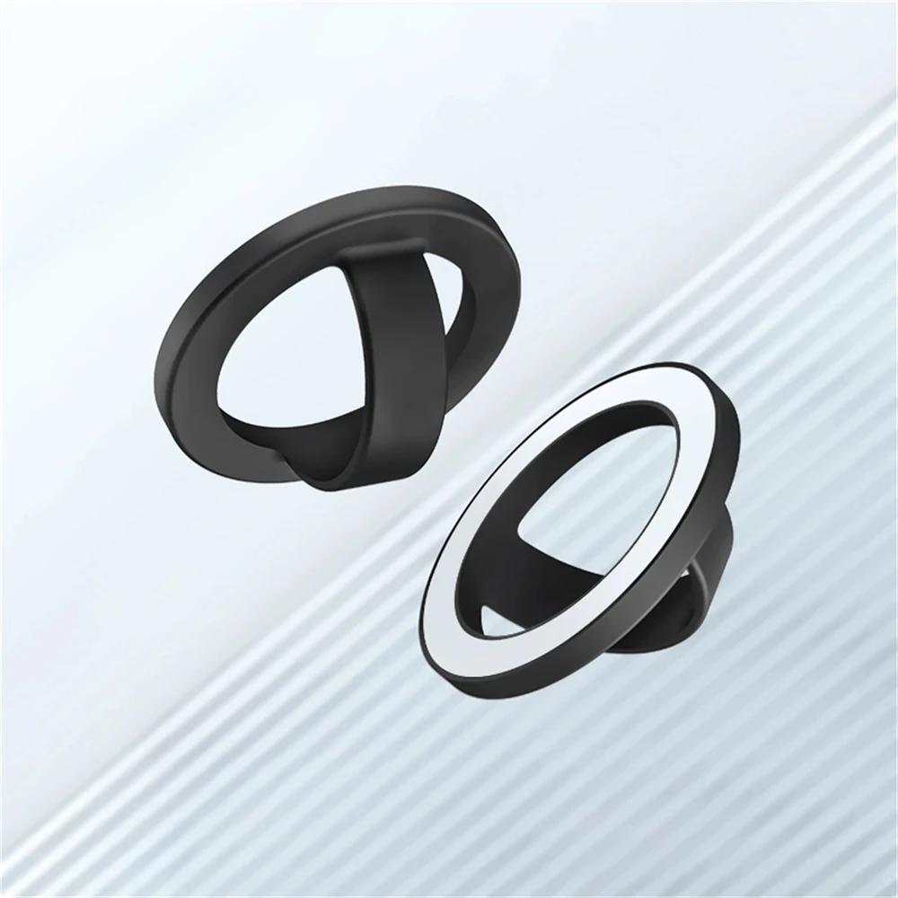 Strong Magnetic Liquid Silicone Comfortable Circular Grip Phone Holder For MagSafe Ring Shape Phone Accessories For iPhone 16