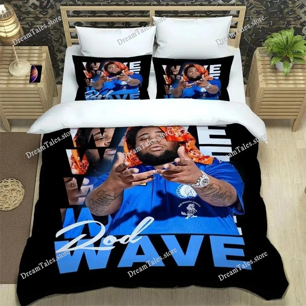 Home Textile Popular Music Rod Wave Cover Duvet Cover Pillow Case Boy Girl Polyester Bedding Set King Queen Twin Size