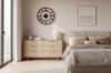 LEJA Wall Clock 47cm Wooden OAK Premium