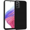Case for SAMSUNG GALAXY A53 5G Matte Black Silicone Slim + GLASS