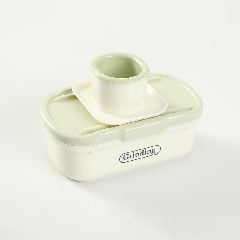 Household Manual Garlic Grinder 2 In 1 With Hand Guard Ginger Grinding Grater Mini Plastic Garlic Planer Baby Complementary Food