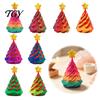 Christmas Party Favor Spiral Tree Fidget Toy, 3D Printed Mini Xmas Ornament, Stress Relief Cone Toy for Desk Decoration