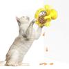 Brinquedo interativo para gatos, dispensador de guloseimas, moinho de vento giratório de 360 graus, alimentador lento para gatos com ventosa, brinquedo antivazamento de comida para animais de estimação para gatos internos