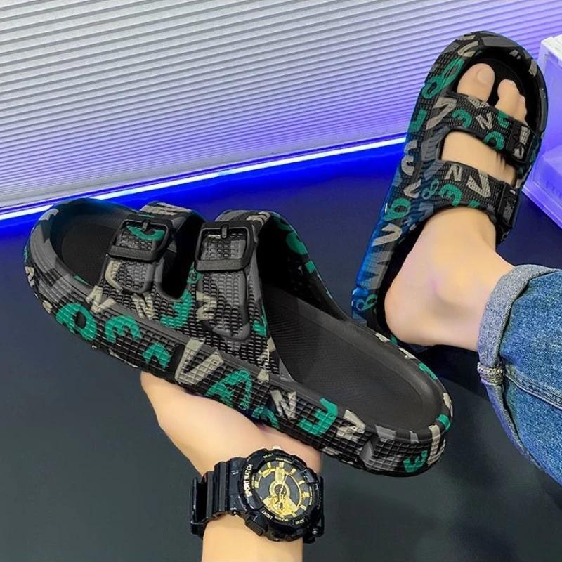 Fashion Sandals Man Beach Eva Platform Slippers for Men Outdoor Summer Sale Original Low Price Elegant Cheap Liquidation Fun Y2k Shoes