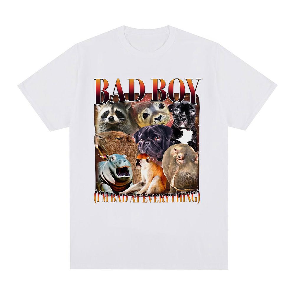 Funny Raccoon Capybara Hippo Meme 100cotton Unisexs shirt ONeck Short Sleeve Harajuku Womens summer fashion oversized Tshirt