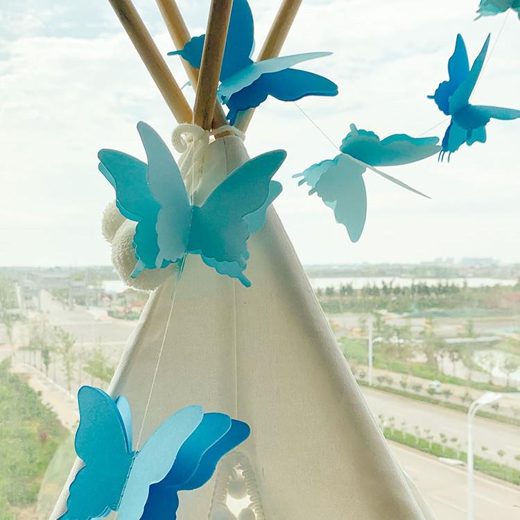 Colorful 3D Butterfly Paper Garland for Weddings, Parties, and Children's Room Decor