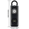 Pull Pin Personal Alarm Sos Self-defense Emergency Security Alarm Led Flashing Light Key Chain  130db Sound Rechargeable