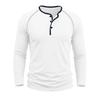 Spring Autumn Men's Cotton Henry Collar T-Shirts American Style Fashion Smart Casual Tees Tops Men Patchwork Breathable Tshirt