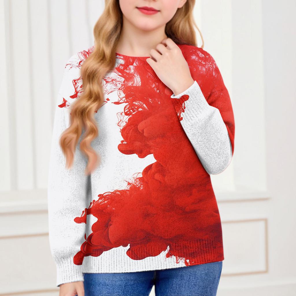 Halloween Day Sweatshirts For Children Boys And Girls Knit Sweater Cute Shirt Fall Crewneck Pullover Tops