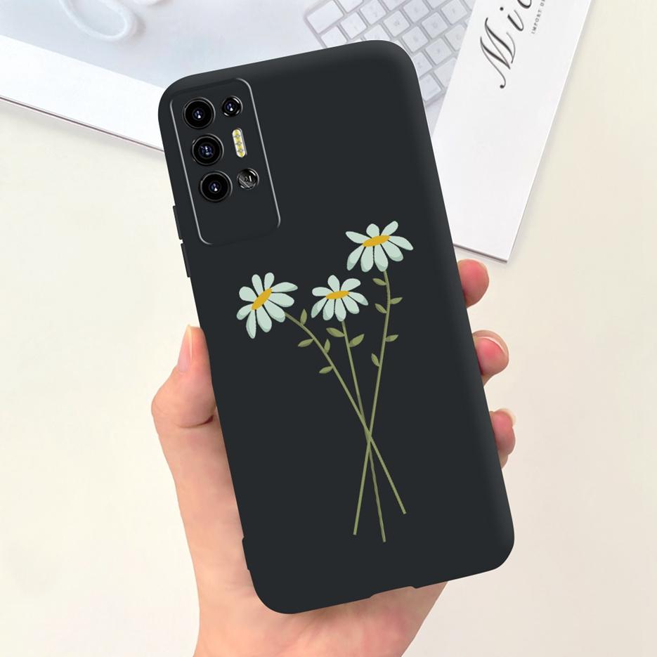 For Tecno Pova 2 Case LE7 LE7n Cute Dinosaur Cartoon Cover Soft Silicone Phone Case For Tecno Pova 2 Pova2 Back Cover 6.9'' Bags