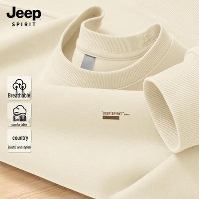 JEEP SPIRIT Men's 2026 Spring/Autumn Round Neck Loose Sweatshirt
