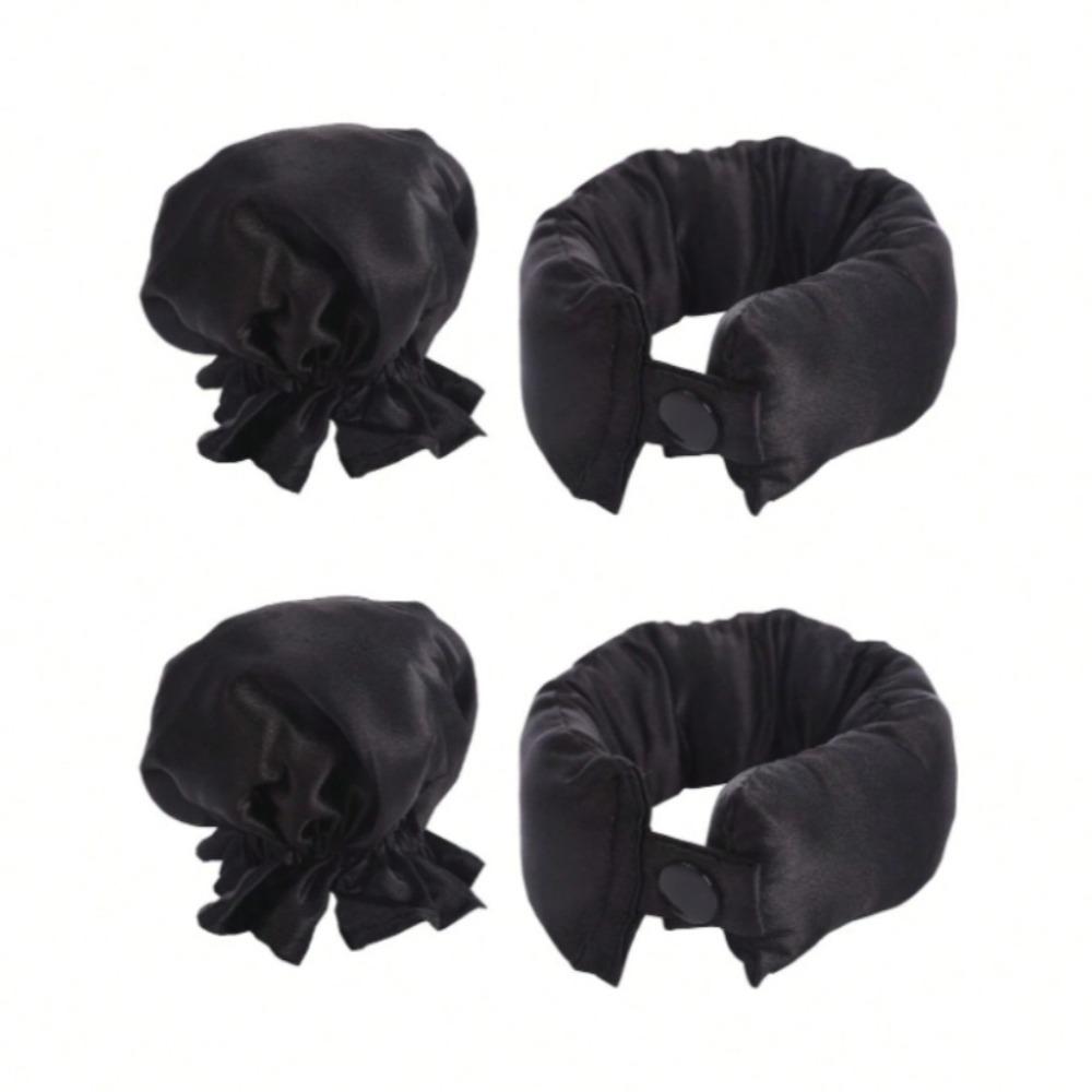 2/4/6Pcs Satin Heatless Hair Curler,Hair Rollers Heatless Curls with Hair Caps,Soft Heatless Curling Rod Headband for Long Hair