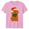 Christmas Dog Santa Hat Holidays Unisexs TShirt Unisexs Tee Graphic Unisex Top