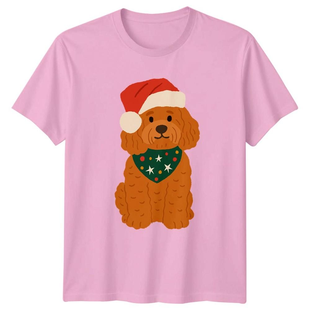 Christmas Dog Santa Hat Holidays Unisexs TShirt Unisexs Tee Graphic Unisex Top