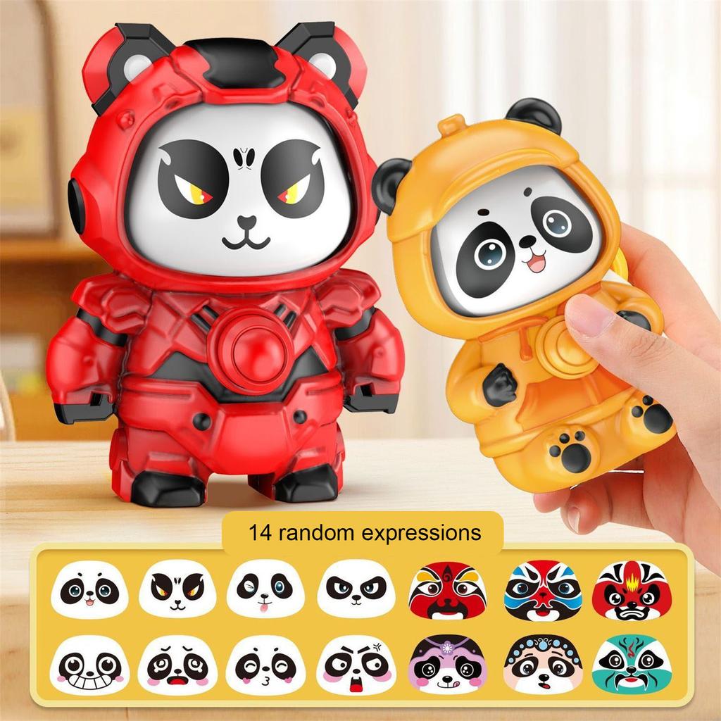 Face Changing Panda Keychain Eye Catching Panda Keychain With Face Changing Mechanism Bag Hanging Accessory