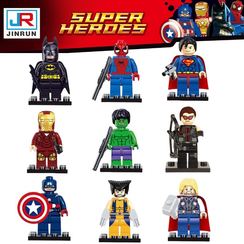 Superhero Building Blocks Toy Set With Iron Man Captain America Wolverine Spider-man And More!