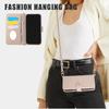 Crossbody Strap Mirror Wallet with Card Holder Phone Case for IPhone 16E 16 15 14 Pro Max 13 12 11 7 8 Plus  Leather Flip Cover
