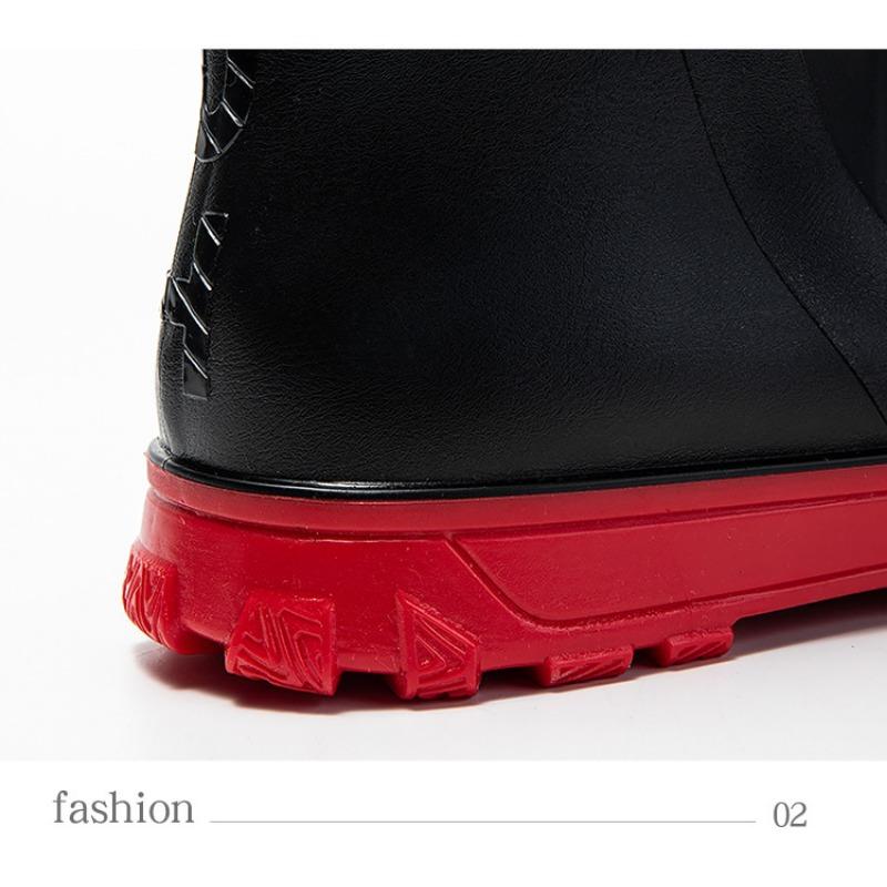 Męskie buty przeciwdeszczowe średniej długości, wszechstronne wodoodporne buty przeciwdeszczowe, outdoorowe gumowe buty na deszcz