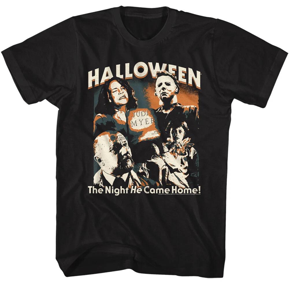 Halloween Horror Movie Photo Collage Judith Myers Grave Stone Men s T Shirt S