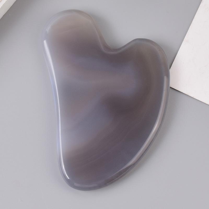 Natural Jade Agate Gua Sha Board for Facial Massage