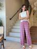 Women's Loungewear: Cotton Silk Loose Wide-Leg Pajamas - Summer Casual Trousers, Wearable Outdoors