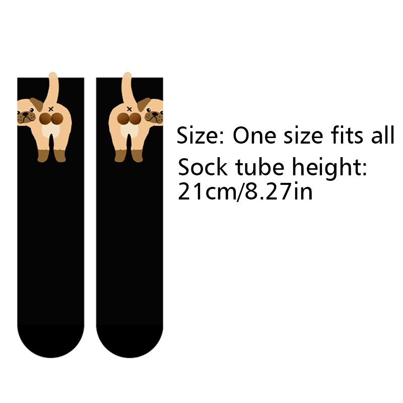 1 Paar Druck Bequem Mehrteilig Hautfreundlich Cartoon Warm Tier Ei Socken Leichtes Gefühl Bunt Niedlich Täglich Atmungsaktiv