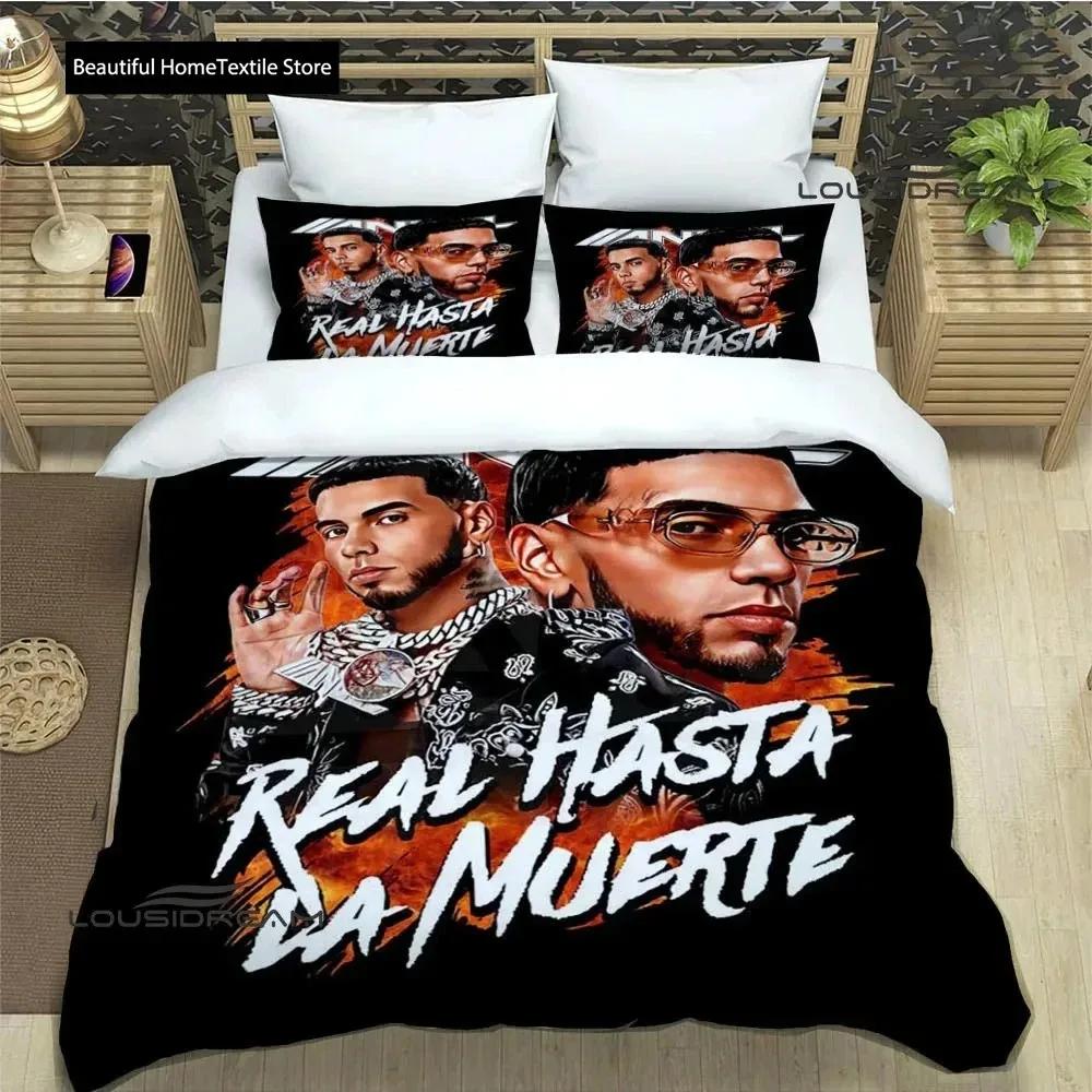 Rapper Anuel AA Printed Bedding Sets Exquisite Bed Supplies Set Duvet Cover Bed Comforter Set Bedding Set Luxury Birthday Gift