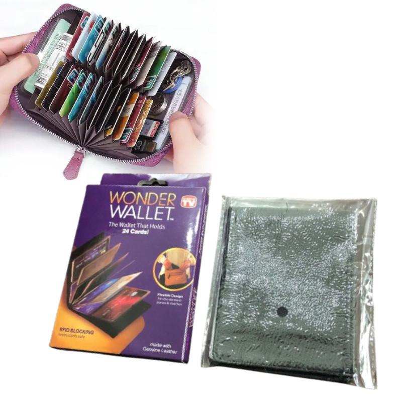 Wonder Pu Wallet Document Card Bags Wallet With Multiple Card Durable Slots