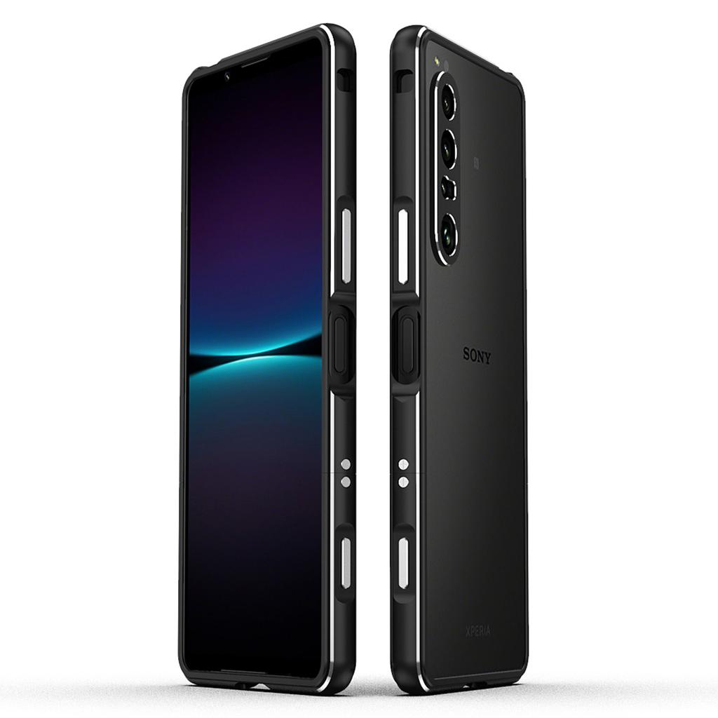 For Sony Xperia 1 VII Bumperdeksel Metallramme Telefondeksel med Kameralinsebeskyttelse