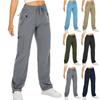 Wasserdichte Damen Wanderhose Elastischer Bund Jogginghose Lässige Sporthose mit Reißverschluss Mehrere Taschen