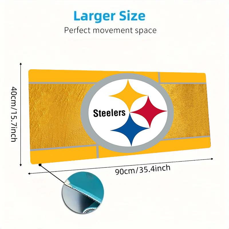 Pittsburgh Steelers2 Print Cushion Non-slip Laptop Tablet Big Mousepad XXL Mat Mini PC Playmat With Lock edge