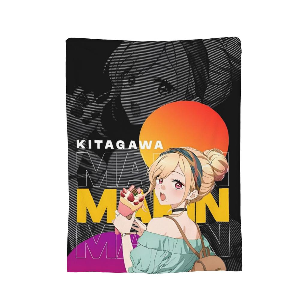 Japan Anime Marin Kitagawa Girl Blanket Multi-size Super Soft Cozy Throw Blankets for Sofa Couch and Bed
