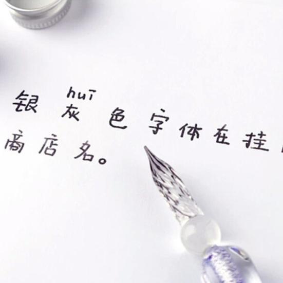 Ink Pen Easy Clean Writing Bright Color Student Gift Glass Pen