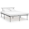 VidaXL Bed Frames Grey Metal 140x200 Cm