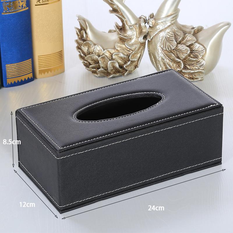 M-1Pc High Quality Leather Tissue Box Durable Tissue Paper Dispenser Moisture-Proof Tissue Storage Container For Home Office Car