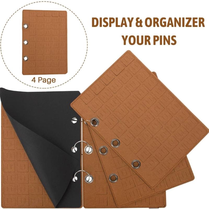 Portable Felt Badge Display Stand Shoe Charm Storage Stand Soft Felt Texture Travel Badge Case for Pin Collection