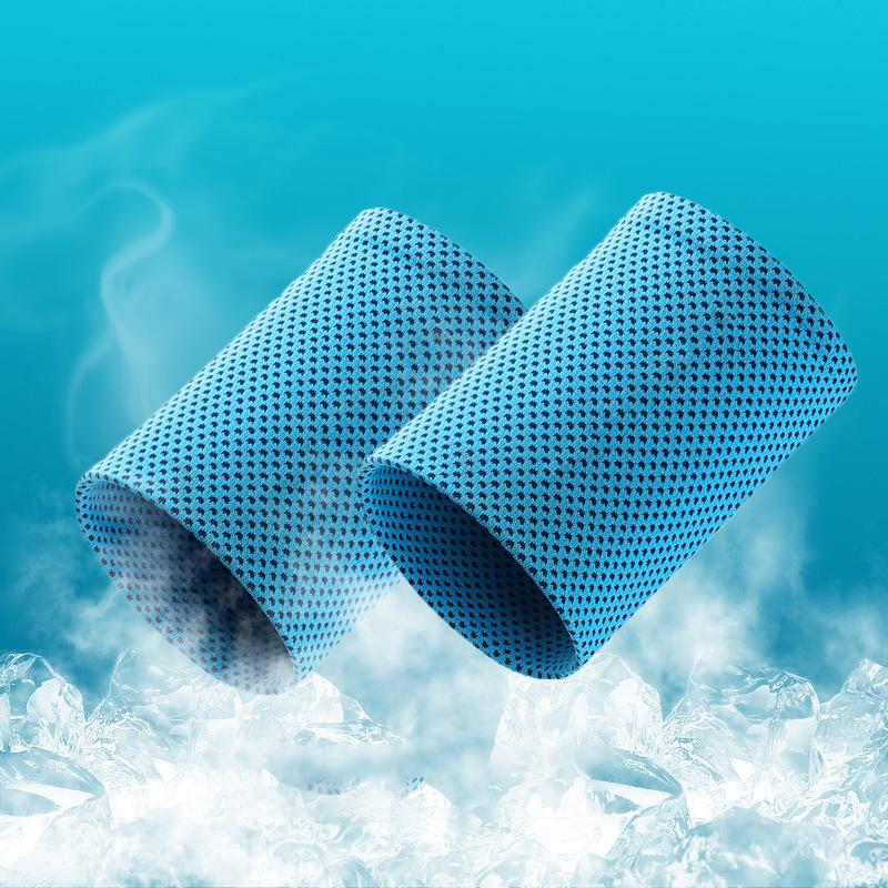 Summer Ice Silk Sports Wristband Cold Feeling Wrist Men And Women Fitness Weightlifting Wristband Icy Sweat Absorbing