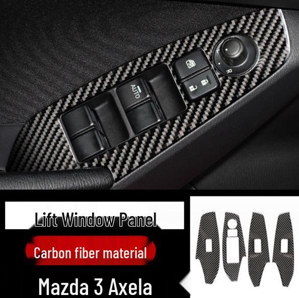 Mazda 3 Axela Carbon Fiber Window Switch Panel Trim