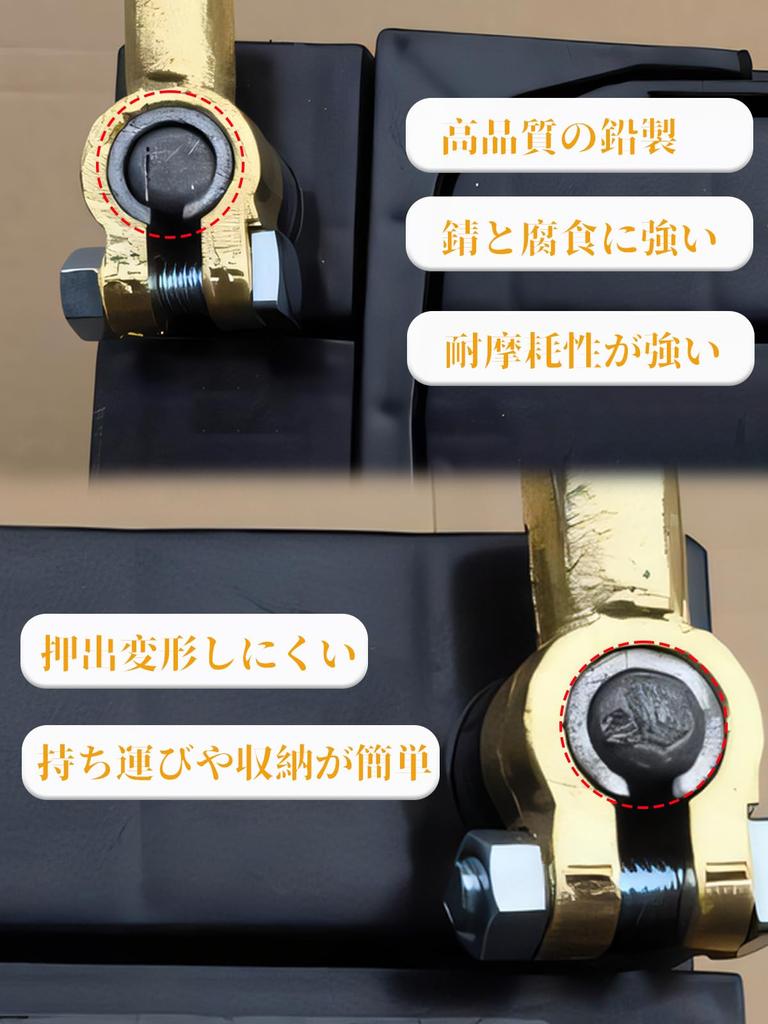 LYHMHAMY Auto-Klemmenadapter, Set aus 2 Paar Umwandlungsadaptern, Positiv und Negativ