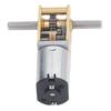 6V Voltage Worm Gear Motor DC Brushed Type Fixing Mount Dual Shaft Motor 190RPM Speed Reduction Geared Motor For Intelligent Car