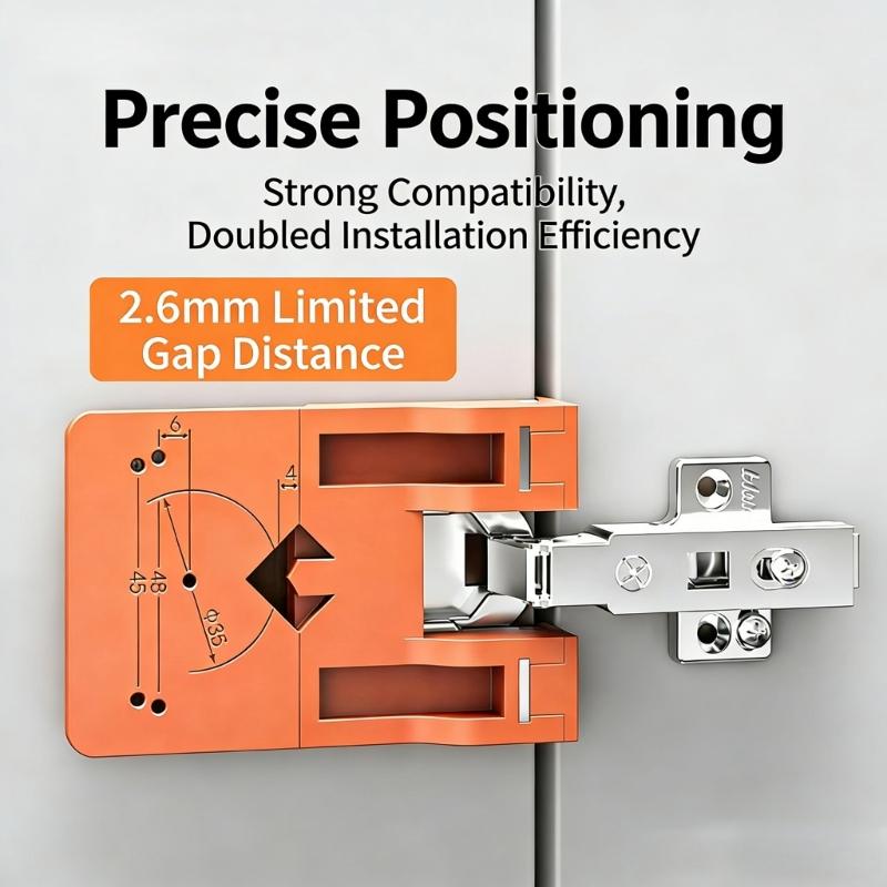 Magnetic Cabinet Door Hinge Alignment Tool With Strong Magnets Design For Precise 2.6mm Gaps And Universal Compatibility