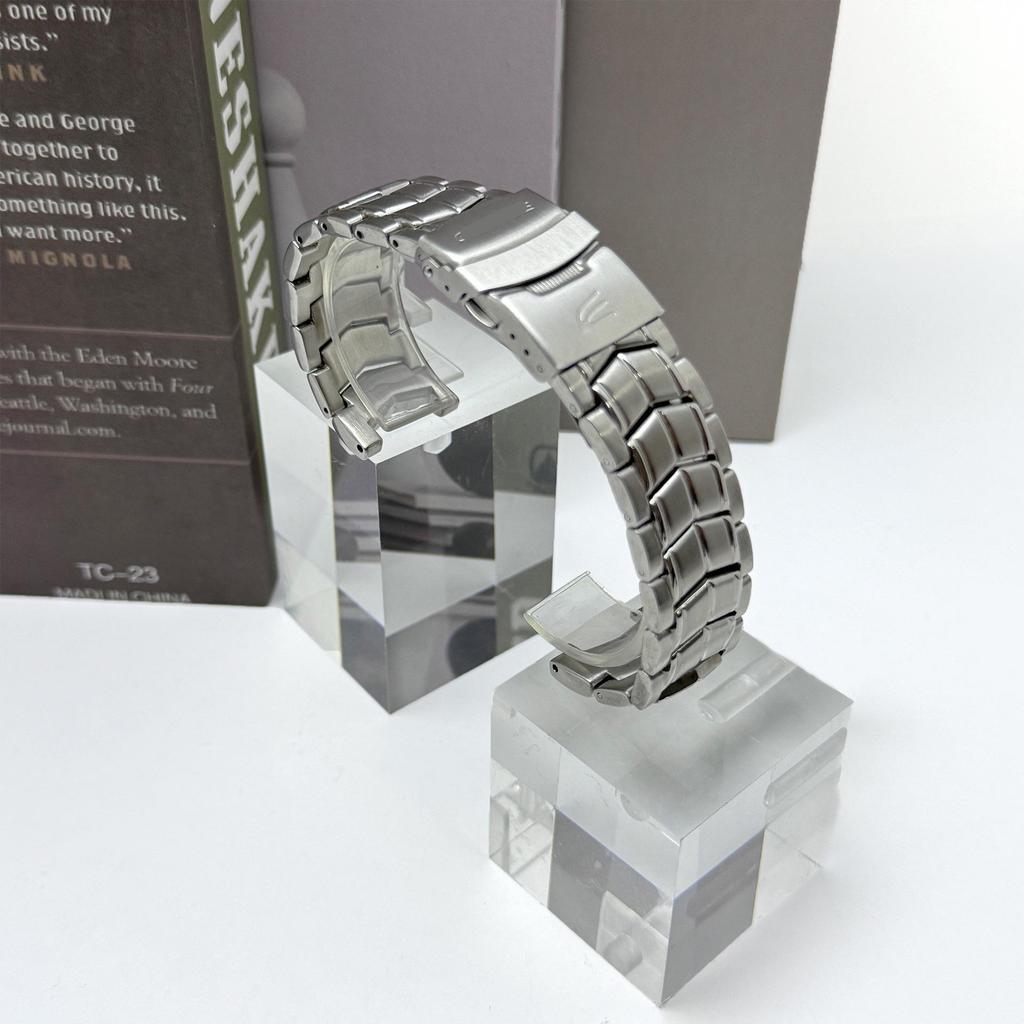 22mm Doppeldruck-Sicherheitsverschluss Edelstahl-Uhrenarmband für Casio EF-524