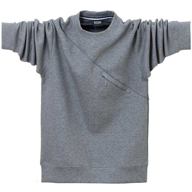 Casual Crewneck Sweatshirt for Men Breathable Crew Neck Loose Fit Pullover Tops Long Sleeve Sweatshirts Men's Basic Pullover Sweatshirt Plus Size