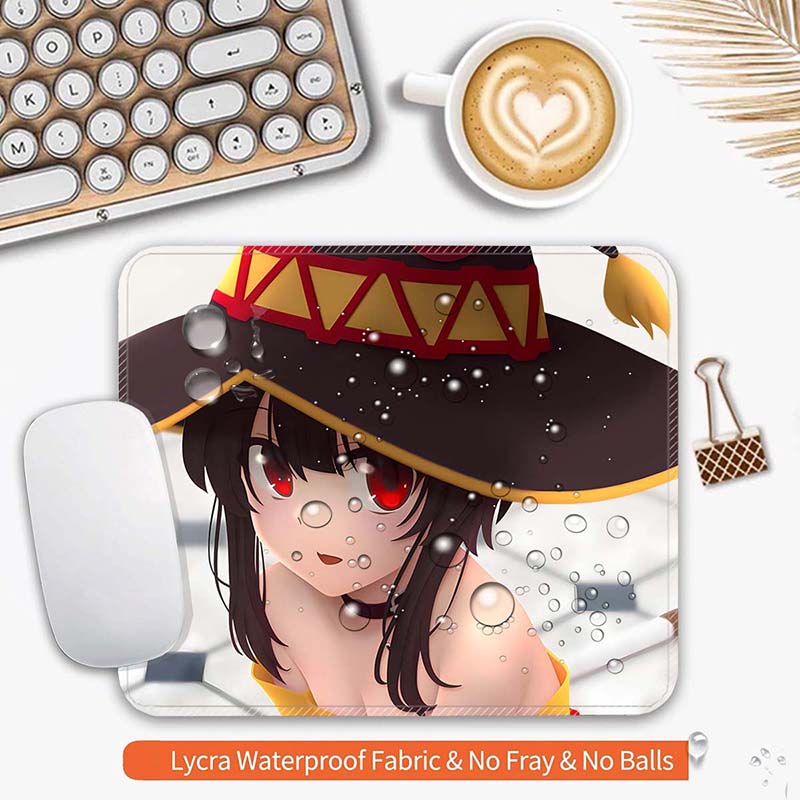 Kono Suba Anime Mouse Pad Small Gaming Mousepad Gamer Accessories Megumin Standard MousePads PC Compact Non-Slip Office Mousemat