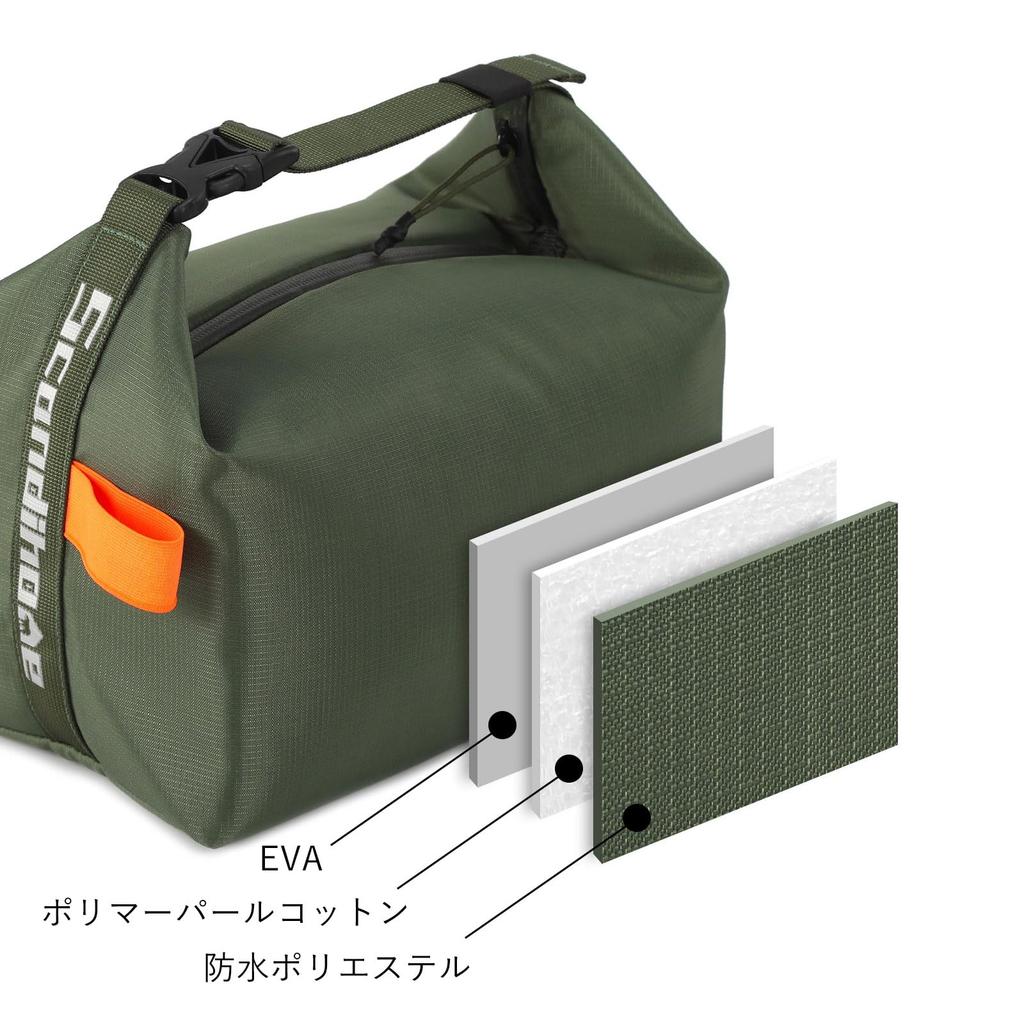 SEPWIK Lunch Insulated and Thermal Lunch Large Tote Bag for Outdoor Green Bag, Bag, Capacity, Stylish, Water-Repellent, Foldable, Activities, Camping,