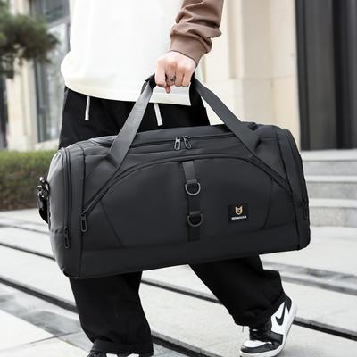 Men and Women Lightweight Dry and Wet Separation Sports Fitness Bag Large with Shoe Compartment Leisure Portable Travel Bag Can Be Set with Tie Rod
