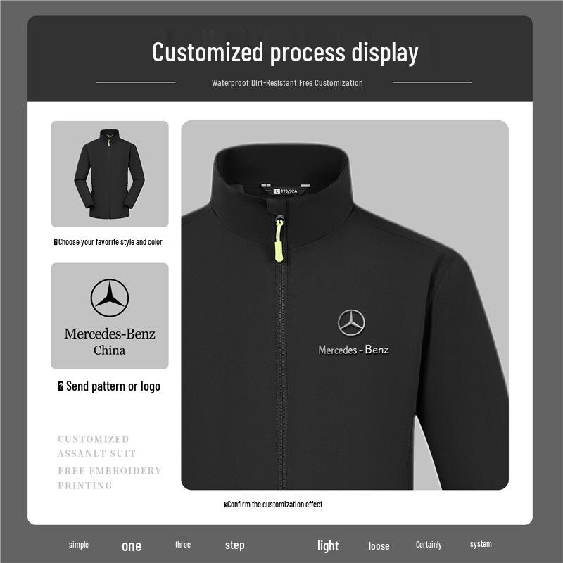 Men's Waterproof Windproof Mountaineering Jacket with Custom Logo Print - Durable Workwear for Companies and Groups