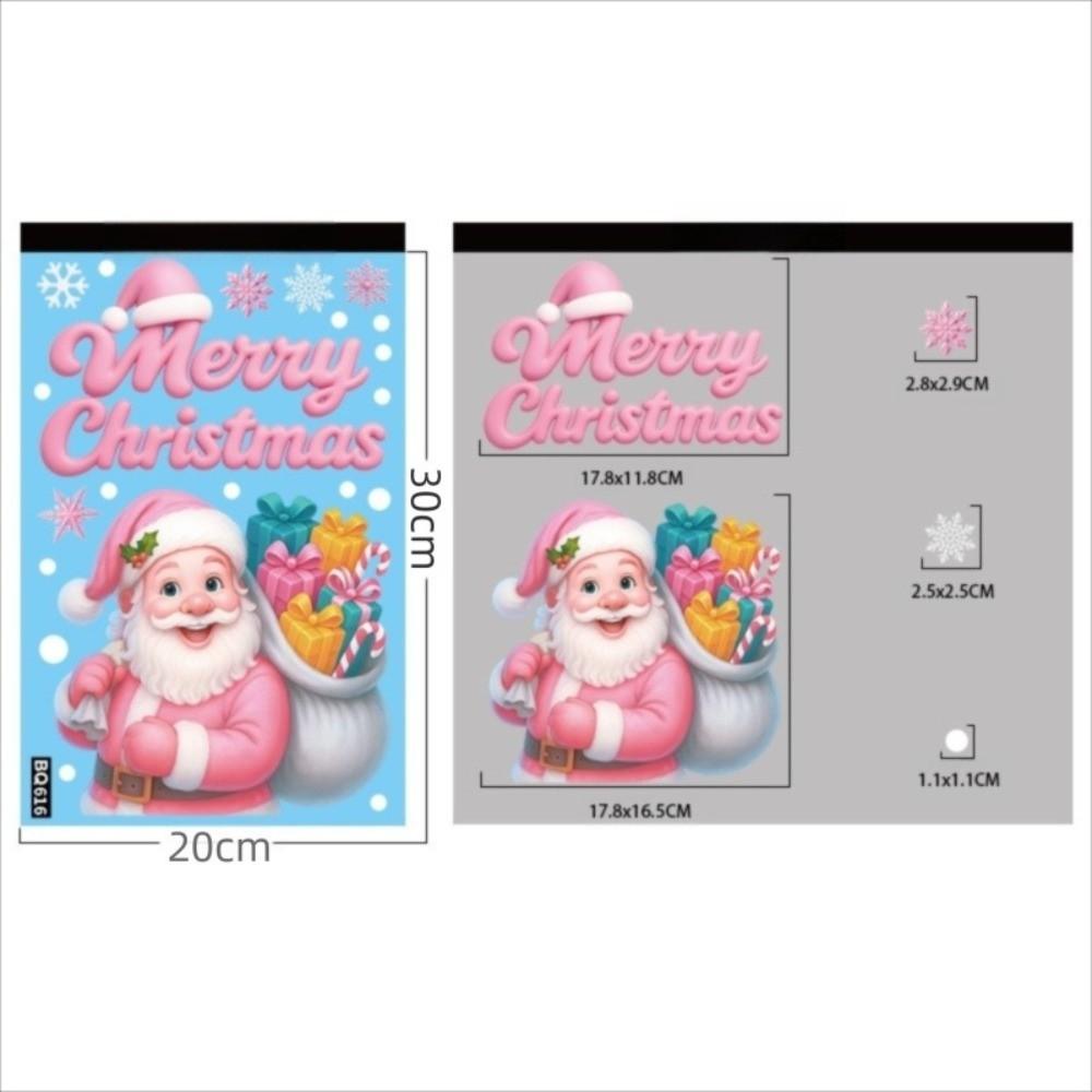 New PVC Window Stickers Snowflake Santa Claus Christmas Stickers Reindeer Glass Windows Decor Glass Sticker Home Decor