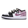 Jordan Air Jordan 1 Puppy Fragment Slip Resistant Abrasion Resistant Low top Vintage Basketball Shoes Men's Black Pink 553558-131(Team85-)